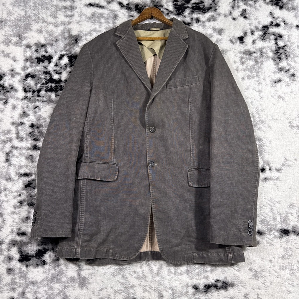 Banana Republic Blazer Mens Size 42R Linen Blend Two Button Preppy Office Career